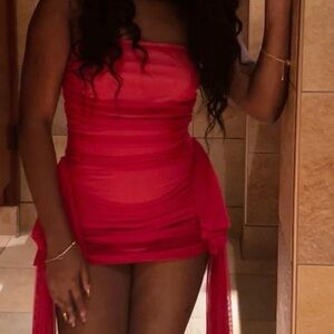 Norma Kamali Vibrant Red Mini Dress